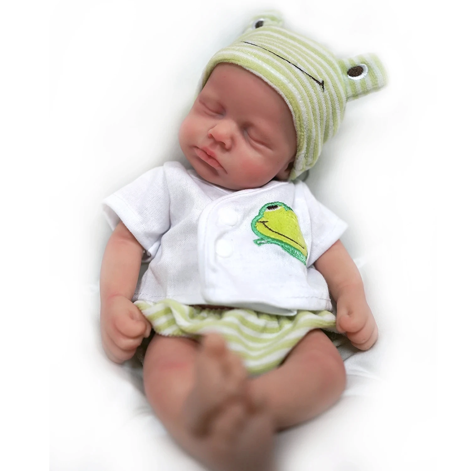 Reborn Baby Doll Silicone Realistic - Boneka bayi laki-laki, Preemie mikro tubuh