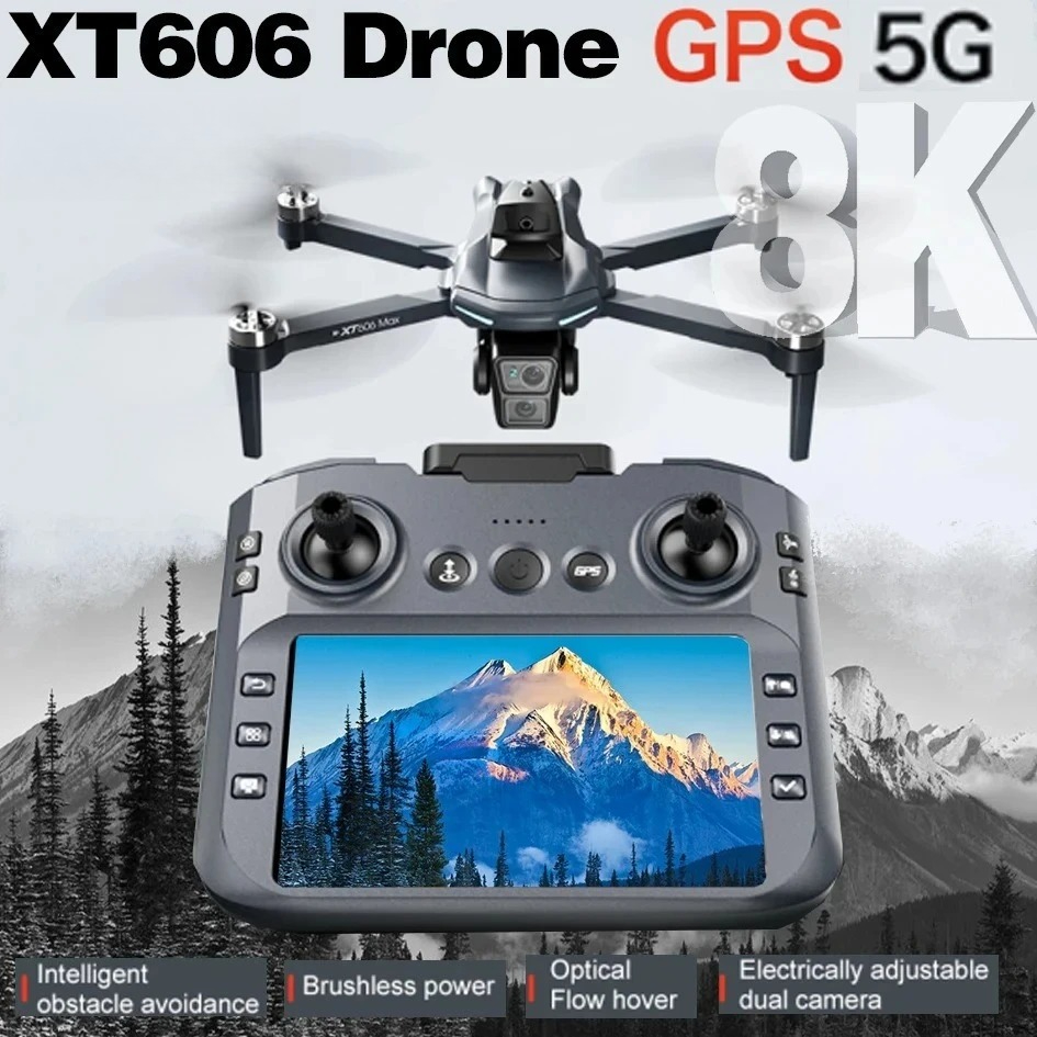 Fpv Brushless Rc Drone 4K - Drone Profesional XT606 Original dengan Kamera