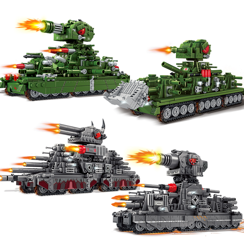 Lego Compatible Military Tank - Set Blok Muilding Model Kartun Tank