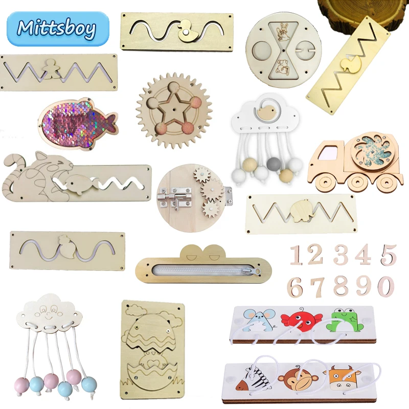 Montessori Wooden Busy Board Toddler - DIY Papan Sibuk Mainan Pendidikan Montessori