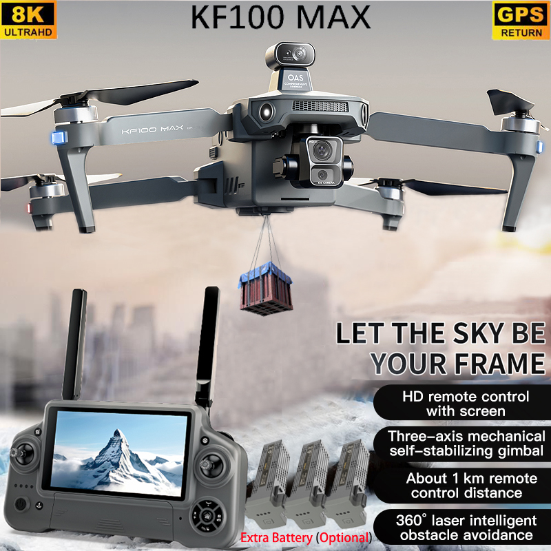 Fpv Brushless Rc Drone 4K - KF100 MAX Drone GPS Kamera 4K