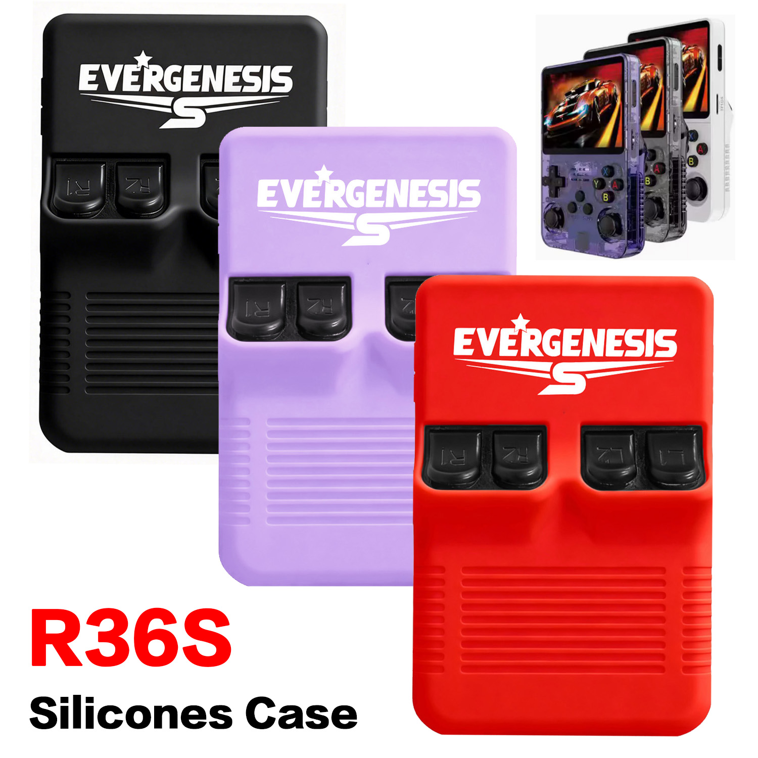 Retro Handheld Game Console R36S - R36S Casing Silikon Konsol Game Genggam