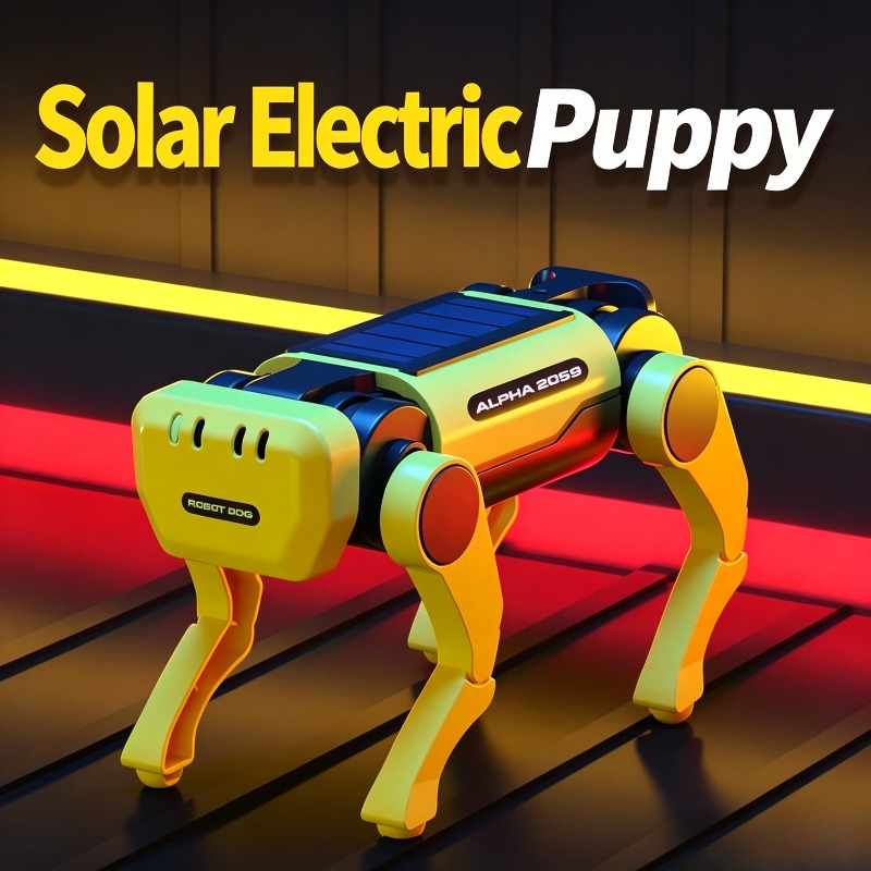 Stem Solar Robot Kit For Kids - Kit Perakitan Anjing Mekanik Tenaga Surya