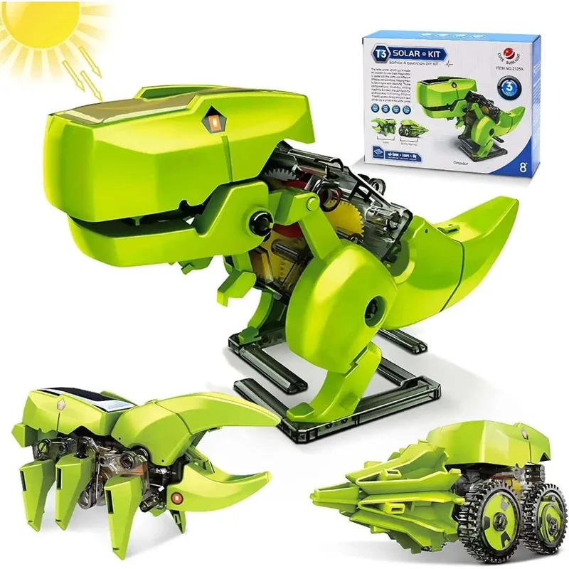 Stem Solar Robot Kit For Kids - Kit Robot Tenaga Surya 3-in-1, Mainan