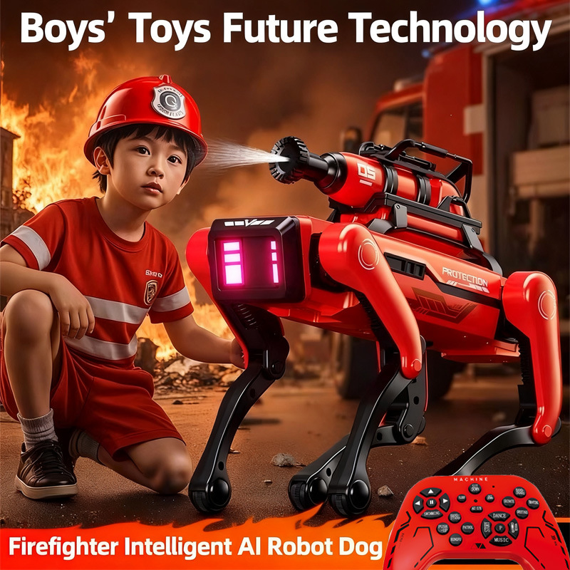 Remote Control Toys - Robot Anjing AI Robot Pemadam Kebakaran