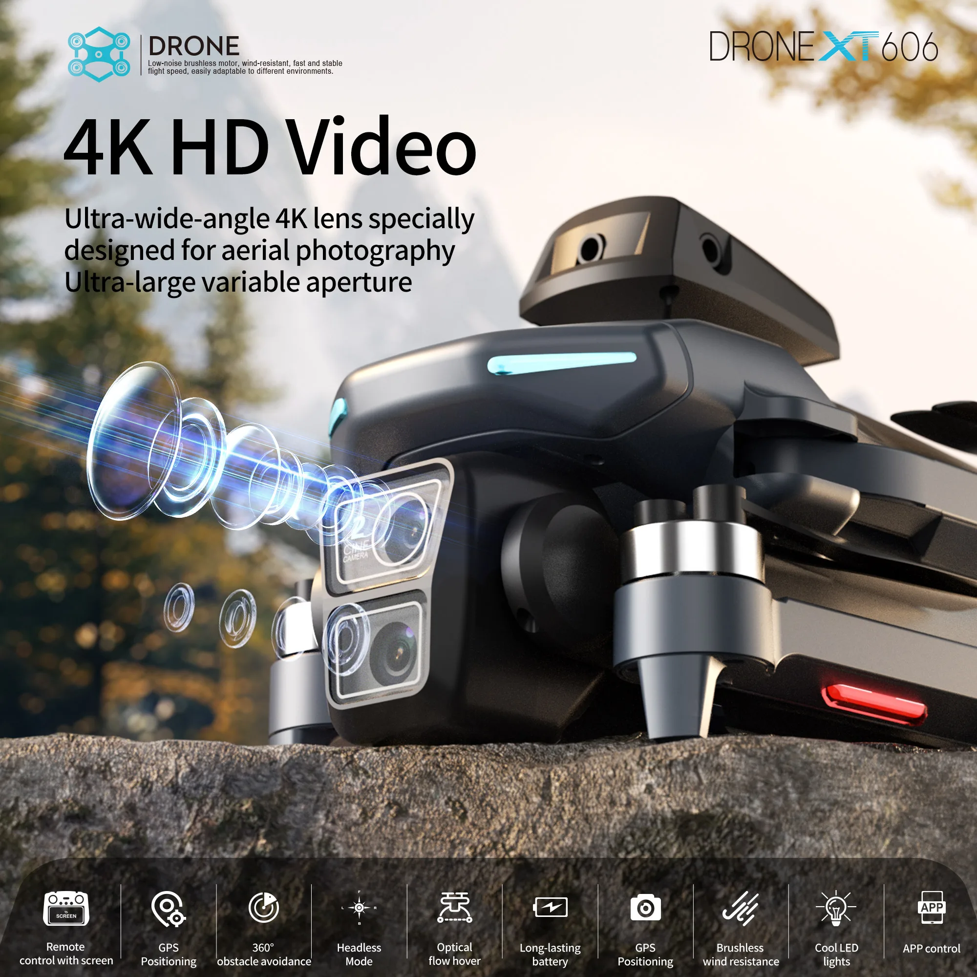 Drone Profesional XT606 Origin - Fpv Brushless Rc Drone 4K ulasan dan harga