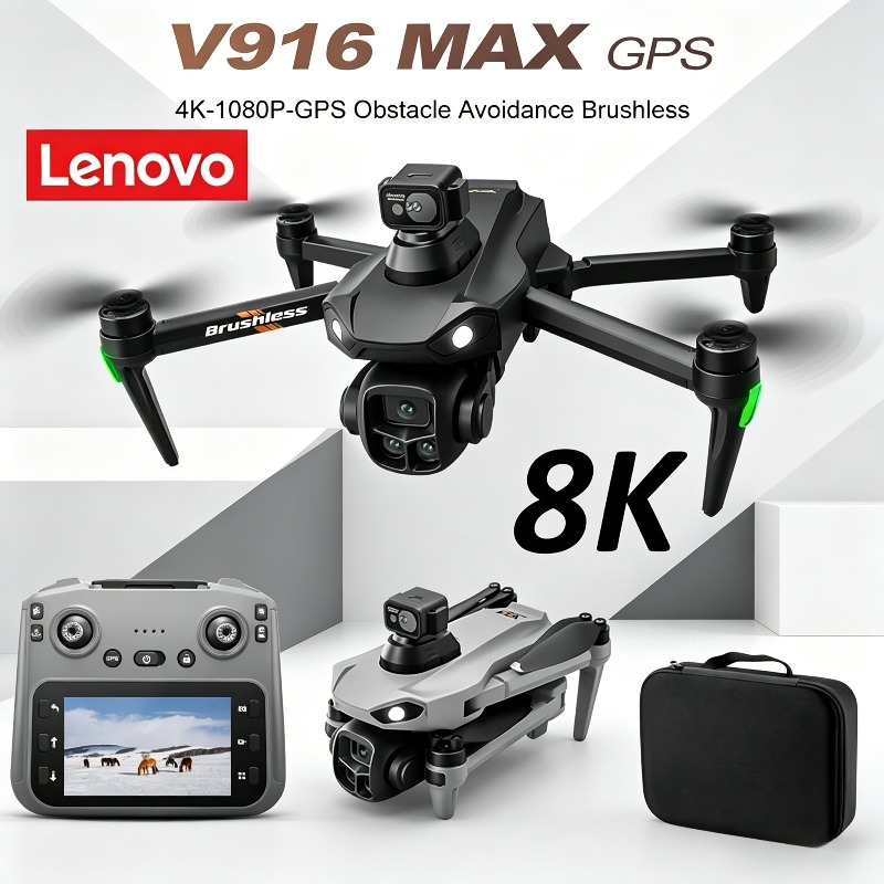 Lenovo V916MAX Drone Profesion - Fpv Brushless Rc Drone 4K ulasan dan harga