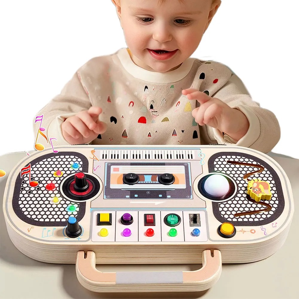 Mainan Balita Montessori maina - Montessori Wooden Busy Board Toddler ulasan dan harga