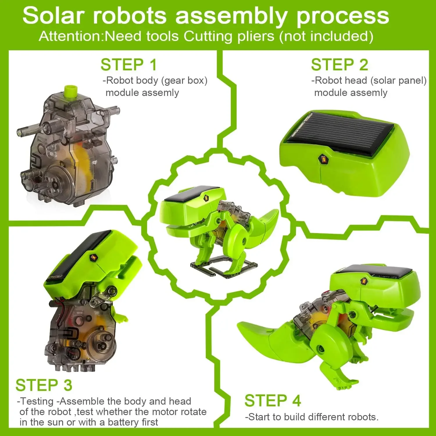 Merakit Robot surya Kit 3 in 1 - Stem Solar Robot Kit For Kids ulasan dan harga