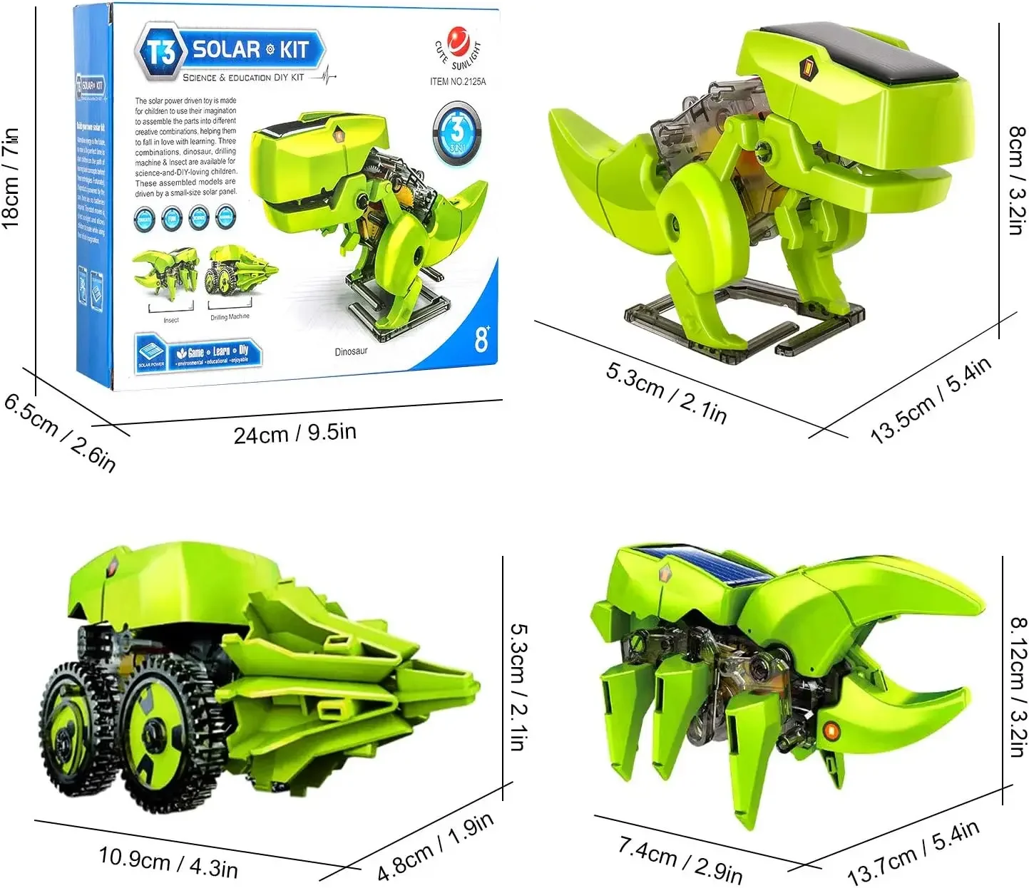 Merakit Robot surya Kit 3 in 1 - Stem Solar Robot Kit For Kids ulasan dan harga