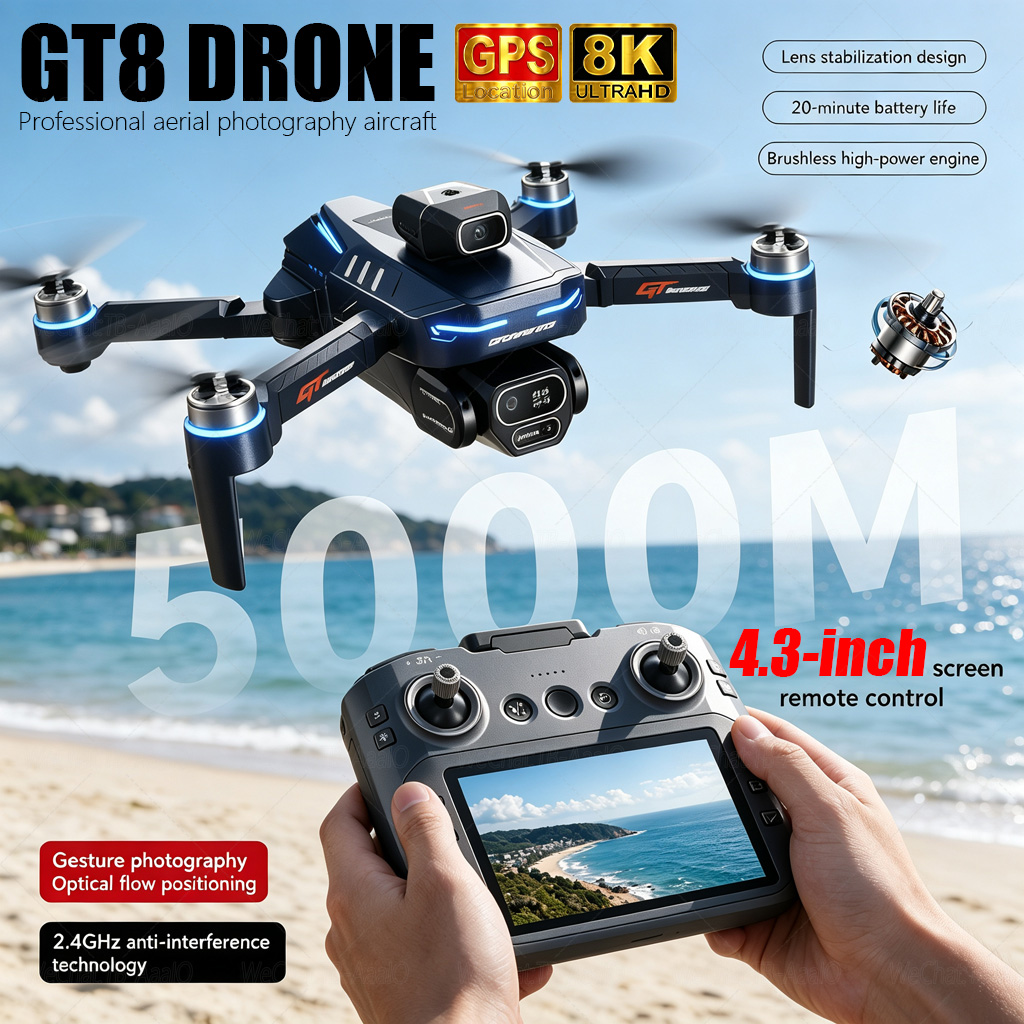 Drone RC GT8 HD BARU 4K Profes - Fpv Brushless Rc Drone 4K ulasan dan harga
