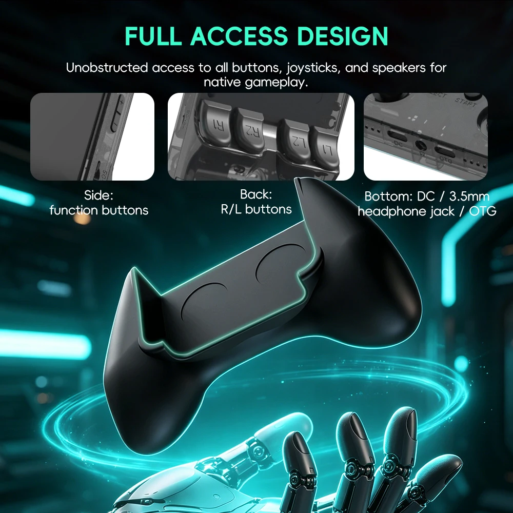 Pegangan Game Ergonomis Data F - Retro Handheld Game Console R36S ulasan dan harga