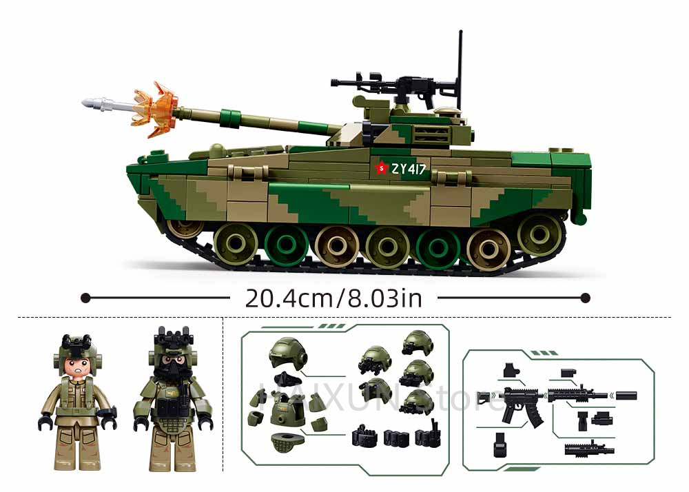 Sluban Building Boy ZBD-04AS K - Lego Compatible Military Tank ulasan dan harga