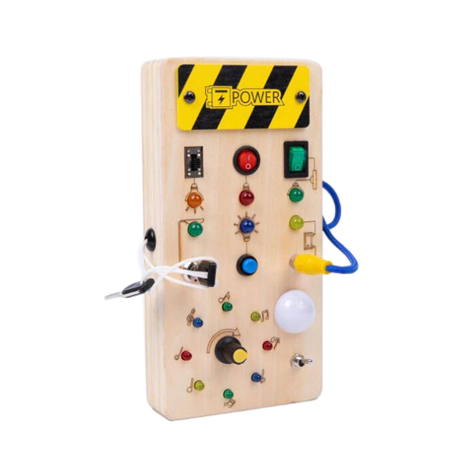 Papan Sensori Kayu LED untuk B - Montessori Wooden Busy Board Toddler ulasan dan harga