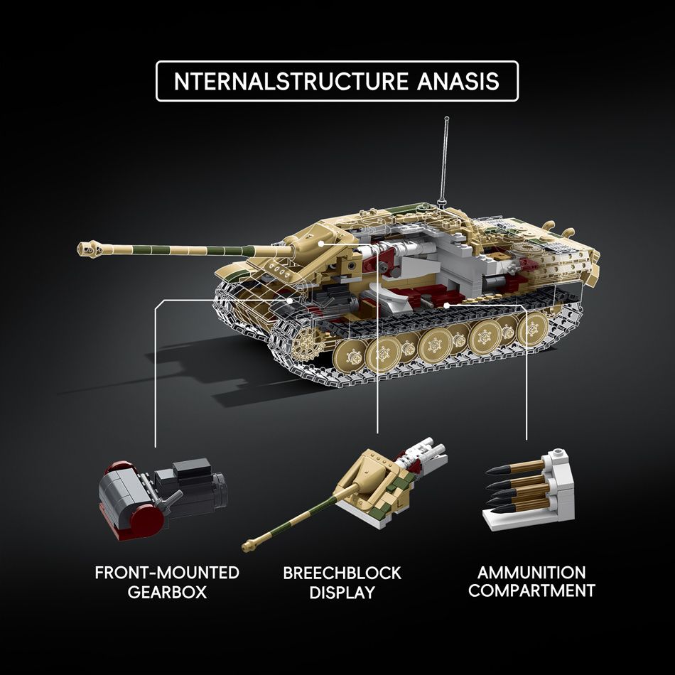 Jagdpanther G1 Sd.Kfz. Militer - Lego Compatible Military Tank ulasan dan harga