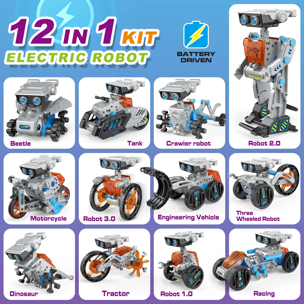 STEM 12-in-1 Mainan Robot Eduk - Stem Solar Robot Kit For Kids ulasan dan harga