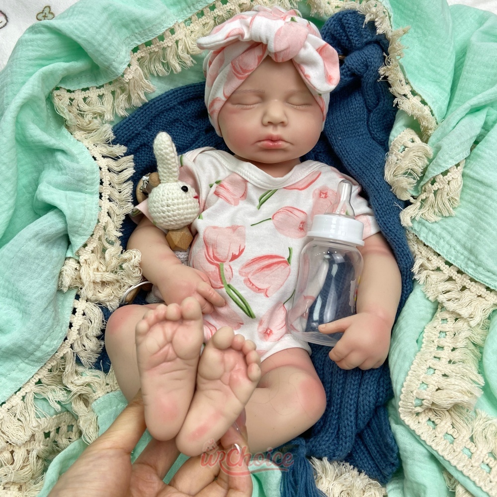 Boneka Reborn Silikon 50cm den - Reborn Baby Doll Silicone Realistic ulasan dan harga