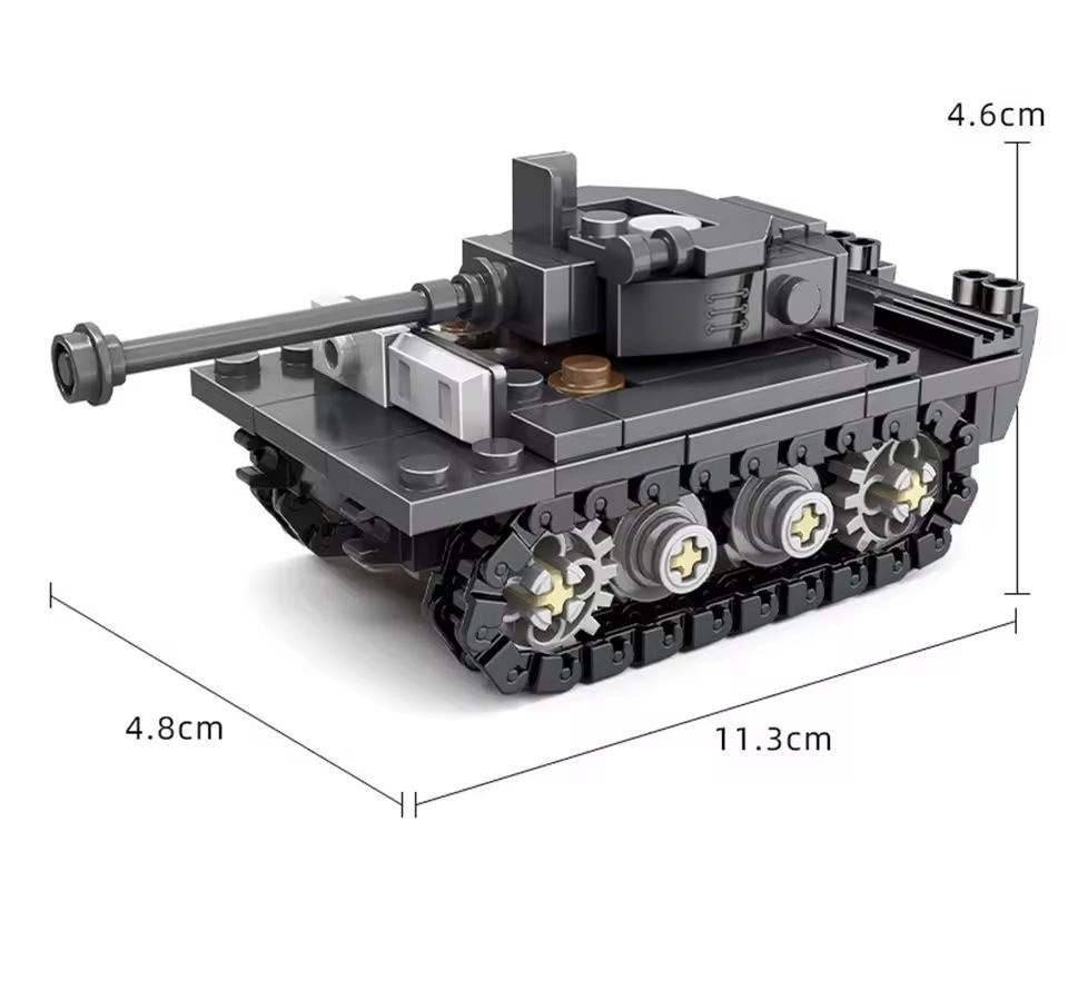 Model DIY Tank Berat King Tige - Lego Compatible Military Tank ulasan dan harga