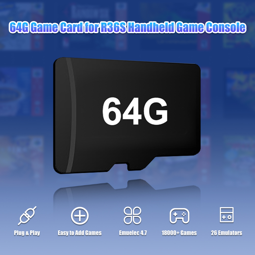 Kartu TF Game 64G untuk Konsol - Retro Handheld Game Console R36S ulasan dan harga