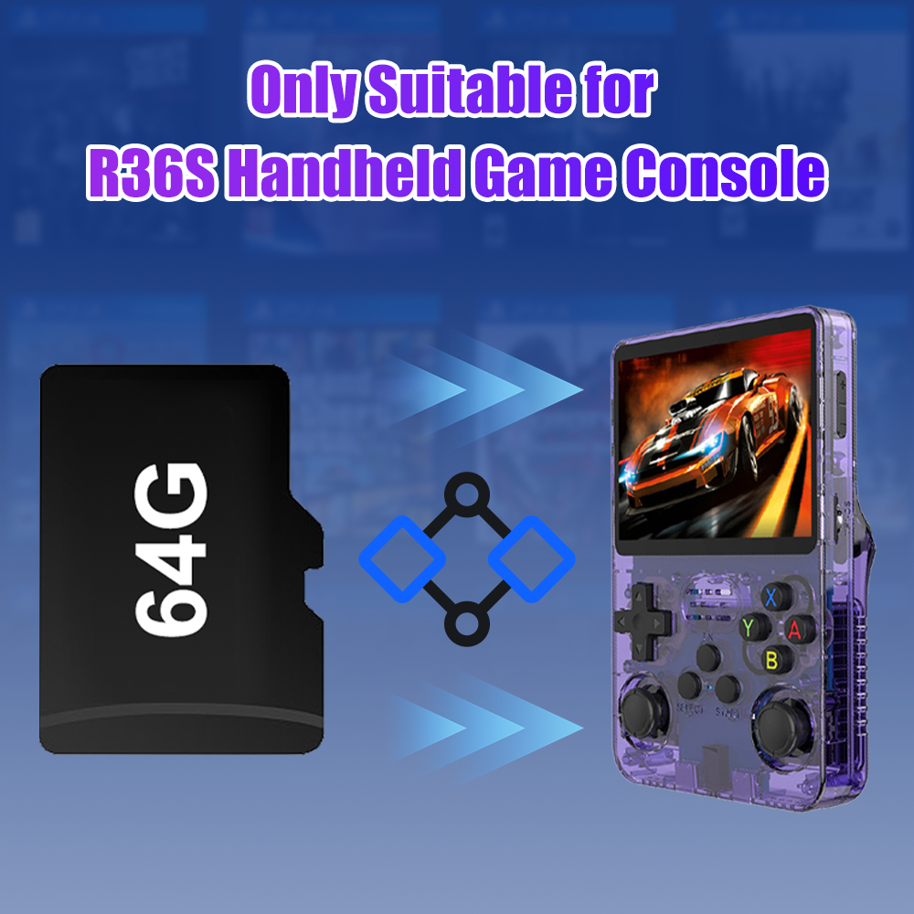 Kartu TF Game 64G untuk Konsol - Retro Handheld Game Console R36S ulasan dan harga