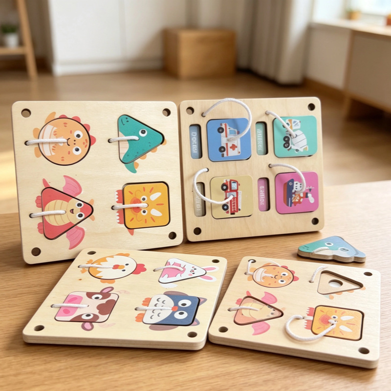 Papan Aktivitas Kayu Montessor - Montessori Wooden Busy Board Toddler ulasan dan harga