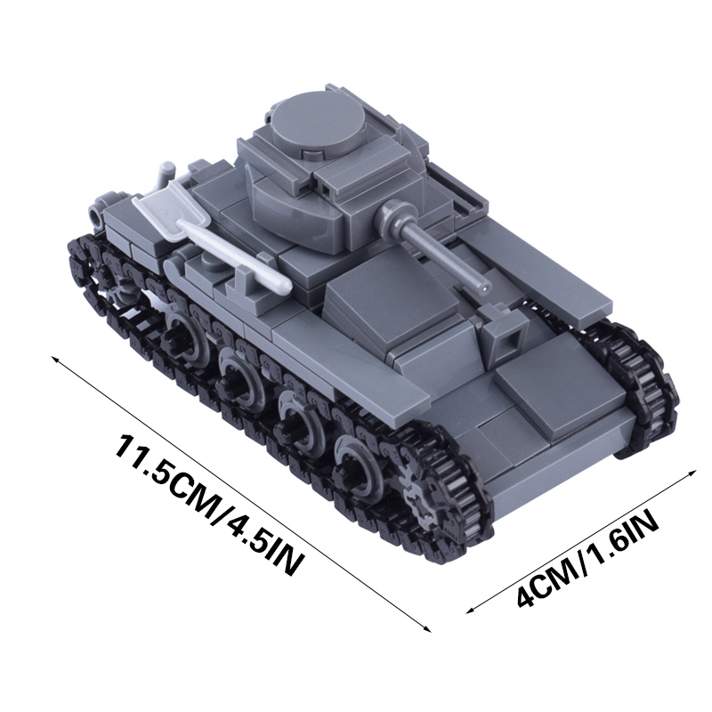 WW2 Jepang Tank Militer Blok B - Lego Compatible Military Tank ulasan dan harga