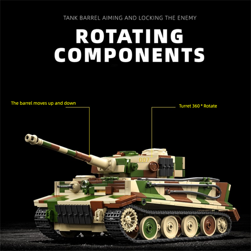 Set Blok Bangunan Tank Tiger J - Lego Compatible Military Tank ulasan dan harga