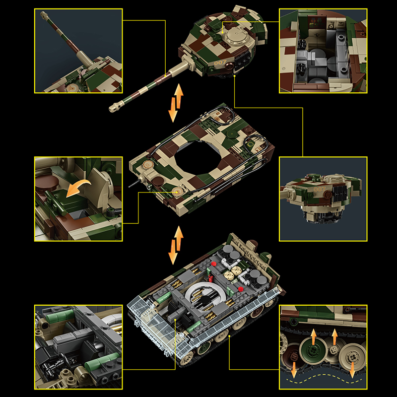 Set Blok Bangunan Tank Tiger J - Lego Compatible Military Tank ulasan dan harga