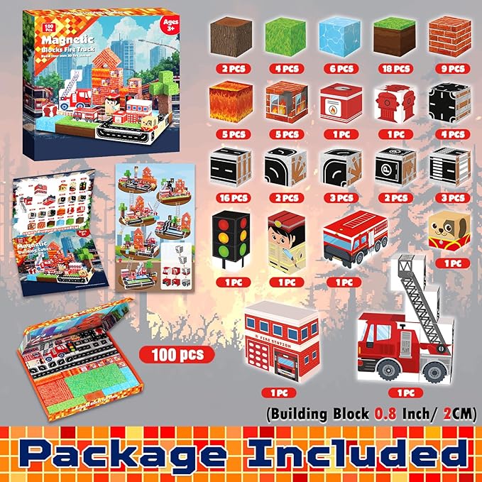 Blok Magnetik 100 PCS Set Bang - Magnetic Building Tiles Set 100Pcs ulasan dan harga