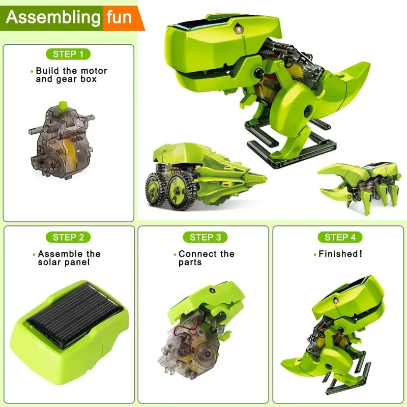 Kit Robot Tenaga Surya 3-in-1, - Stem Solar Robot Kit For Kids ulasan dan harga
