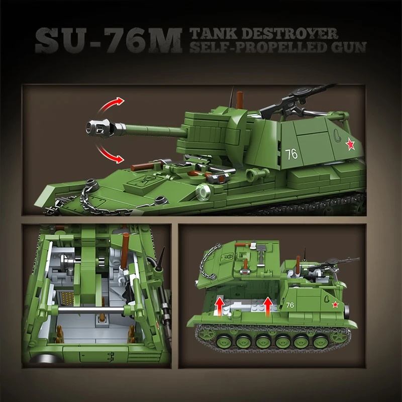 Model Kit Kendaraan Beroda Ran - Lego Compatible Military Tank ulasan dan harga
