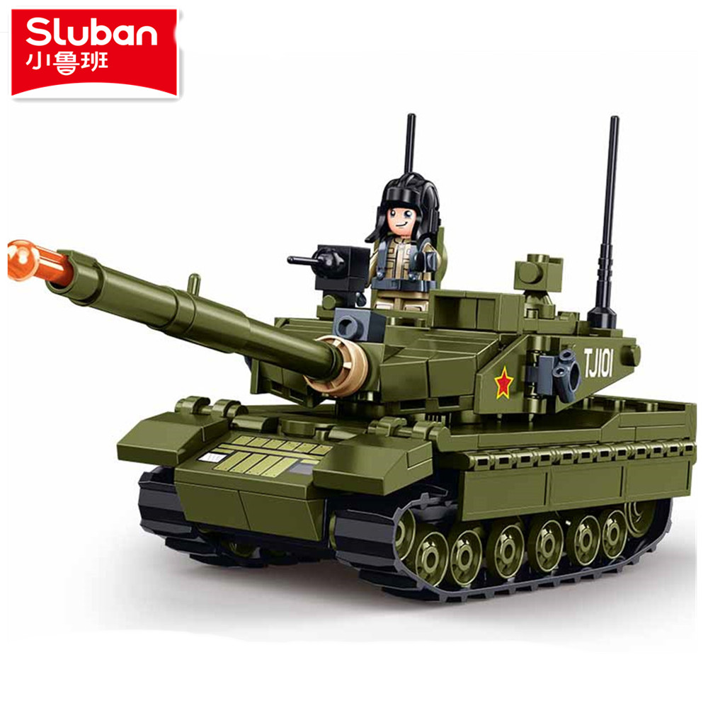 Sluban 183 Buah Model Tank Tem - Lego Compatible Military Tank ulasan dan harga
