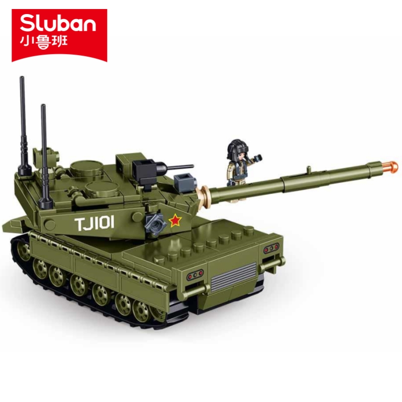 Sluban 183 Buah Model Tank Tem - Lego Compatible Military Tank ulasan dan harga