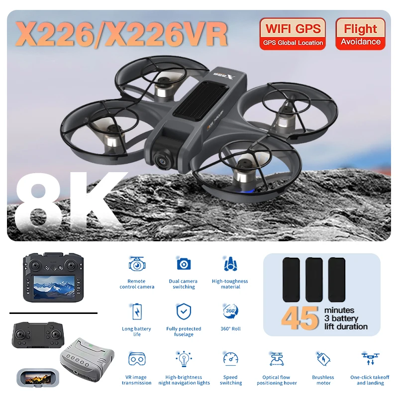 Drone Lipat Original X226/X226 - Fpv Brushless Rc Drone 4K ulasan dan harga
