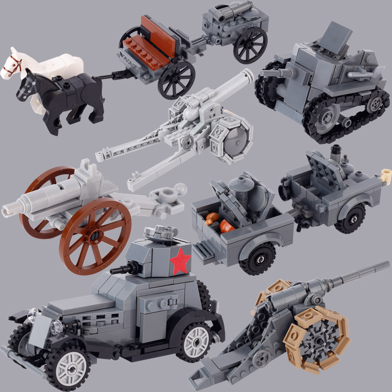 WW1 mainan anak-anak Tank mili - Lego Compatible Military Tank ulasan dan harga