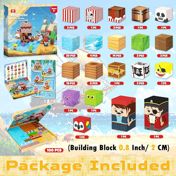 Blok Magnetik - 100Pcs Set Dun - Magnetic Building Tiles Set 100Pcs ulasan dan harga