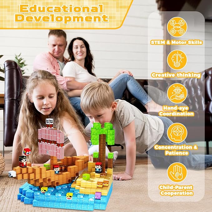 Blok Magnetik - 100Pcs Set Dun - Magnetic Building Tiles Set 100Pcs ulasan dan harga